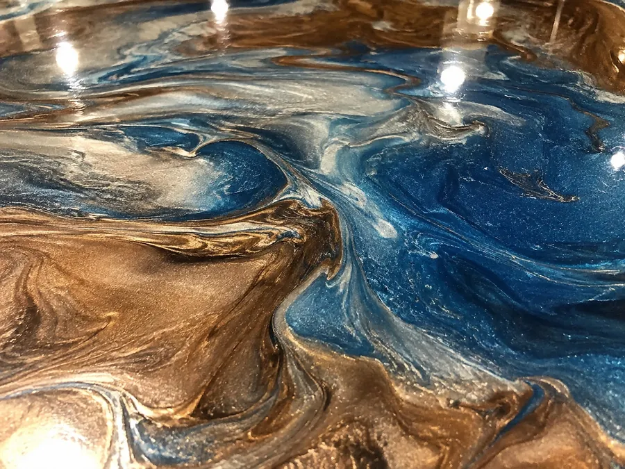 Metallic epoxy finish sample