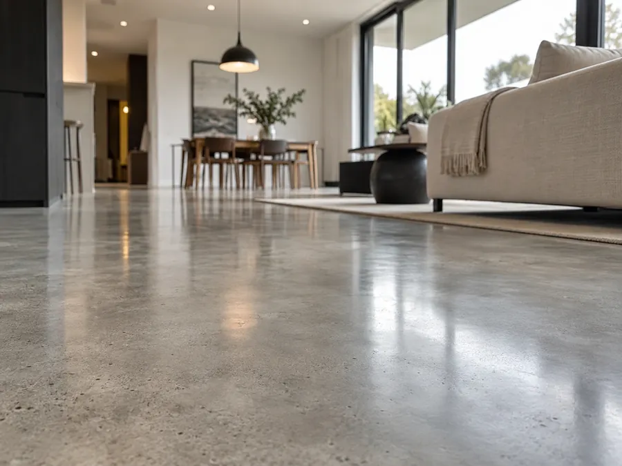 Polished concrete floor finish